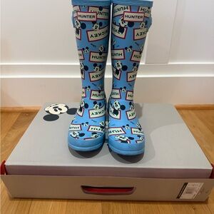Hunter Kids Blue Mickey Mouse Rain Boots